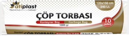 ATİPLAST KONTEYNER 120X150 SİYAH 1000 GR (10)