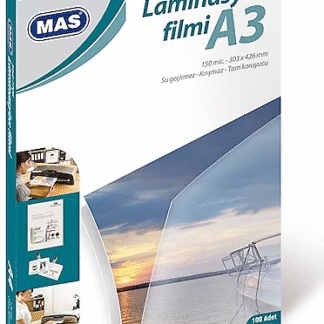 MAS LAMİNASYON FİLMİ PARLAK A3 125MİC 100LÜ 7707